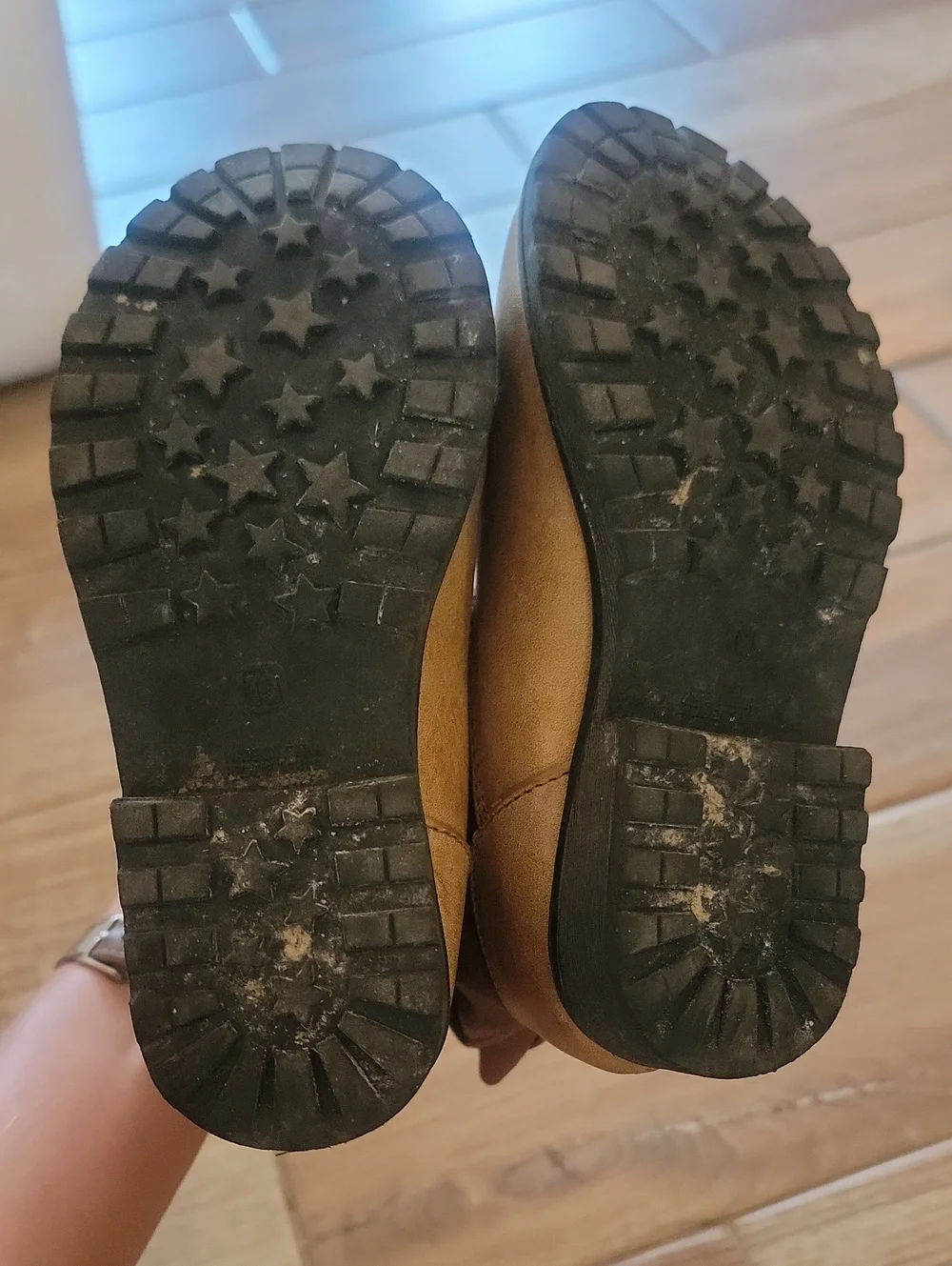 Kids Tan/Brown Pull-On Western Boots Size 10